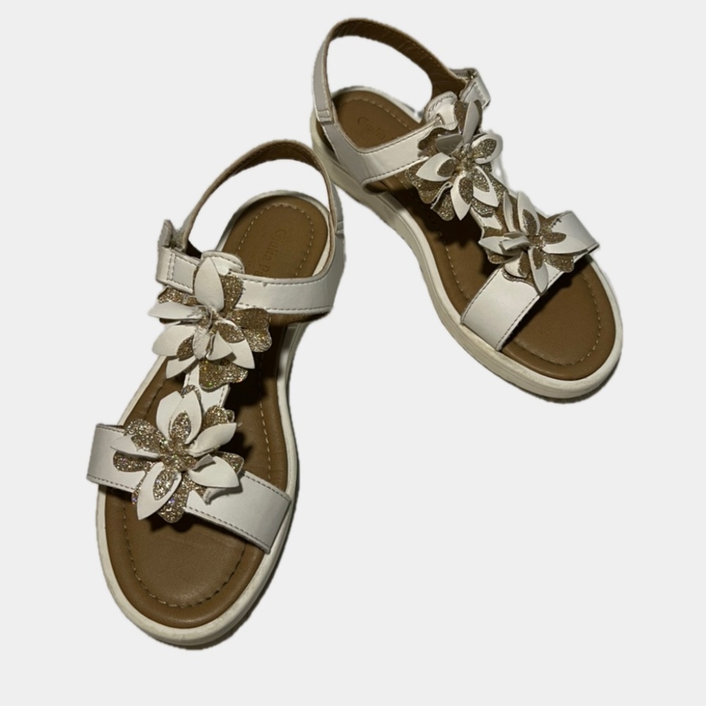 5/$20 Glitter and White Strap Sandals